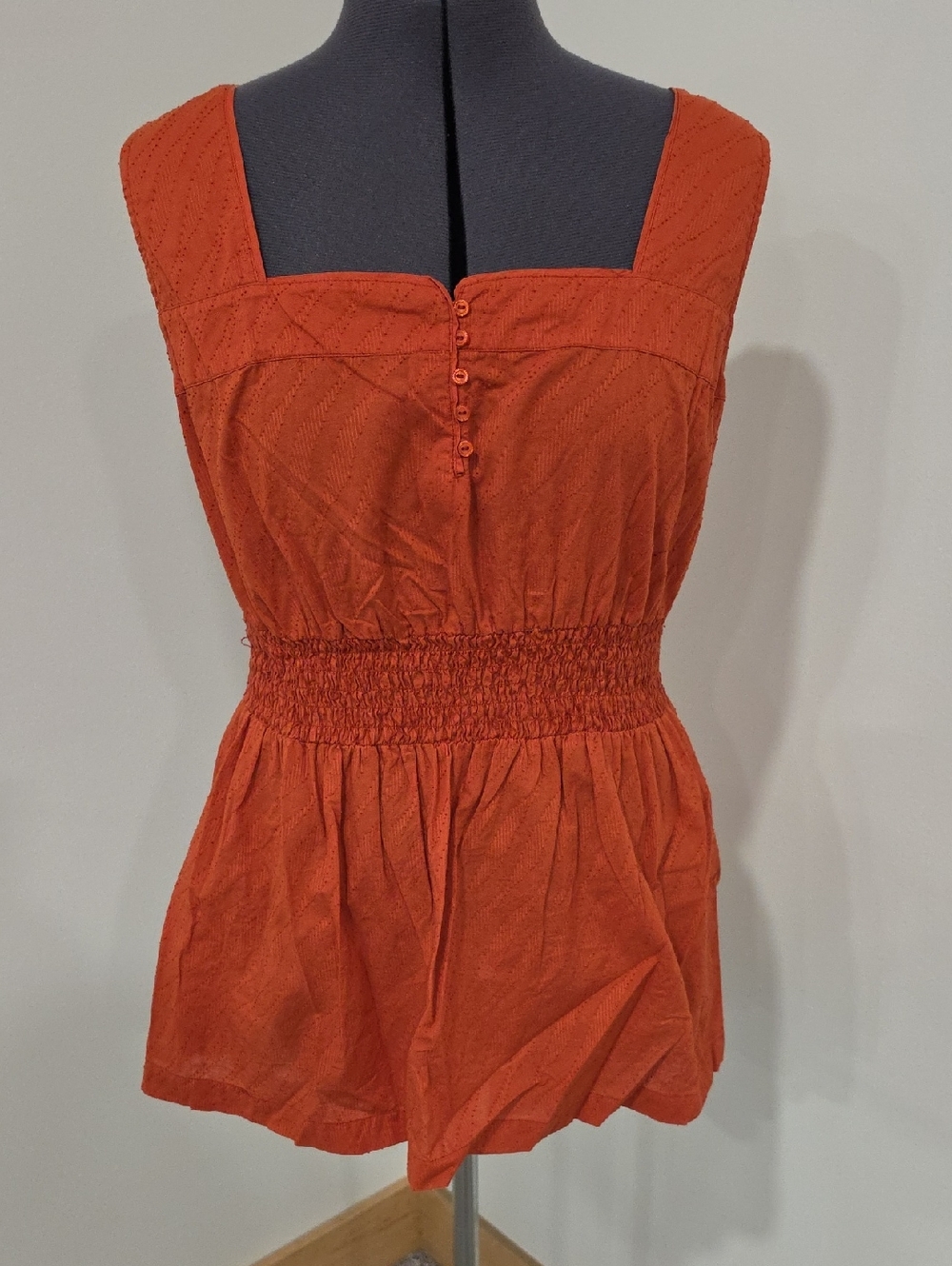 Merona Orange Textured Sleeveless Top